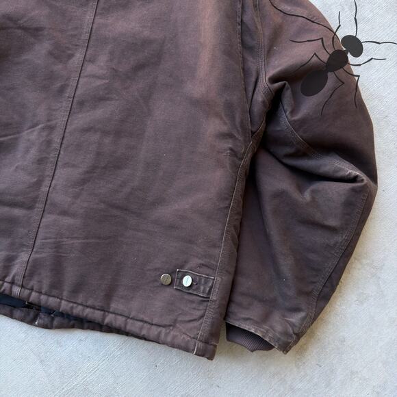 Vintage Y2K Carhartt J22 DKB brown arctic work wear jacket - Picture 8 of 8